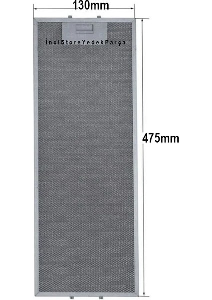 HNT62340B Aspiratör Davlumbaz Için Alüminyum Filtre 130X475 mm Class