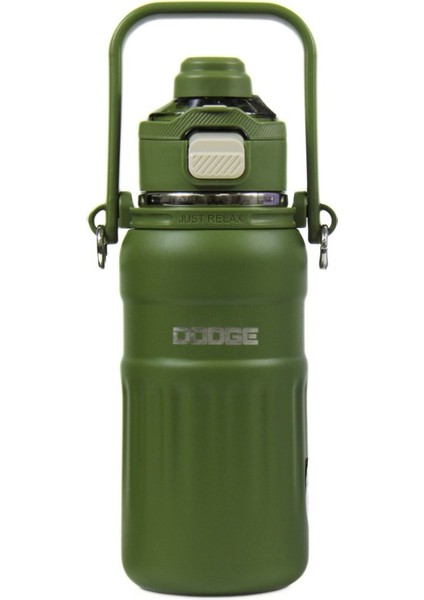 DB-24546 Çift Kullanım Pipetli/rahat Içim 800ML Askılı Çelik Matara