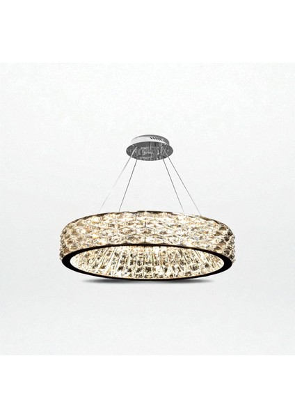 Olympos Krom Sarkıt Salon Avizesi 60 cm