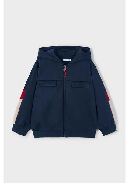 Erkek Çocuk Normal Kalıp Renk Bloklu 3'lü Eşofman Takımı - Lacivert fiyatları