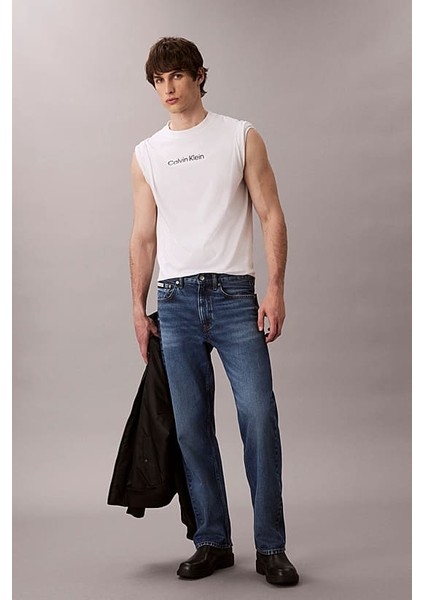 Erkek Regular Fit Yazı Baskılı Pamuklu T-Shirt - Beyaz modelleri