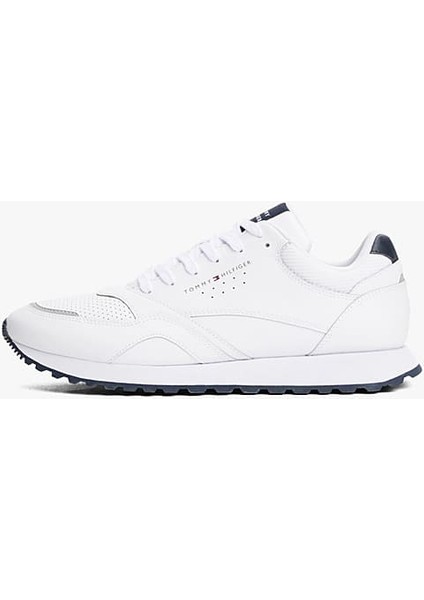Erkek Dokulu Panelli Runner Sneaker - Beyaz fiyatları