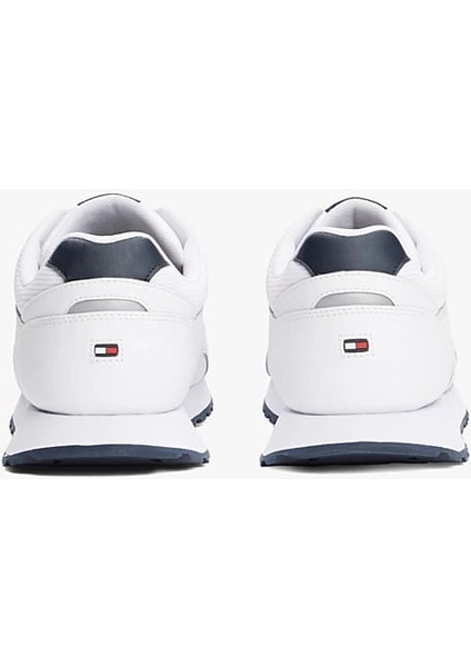 Erkek Dokulu Panelli Runner Sneaker - Beyaz fırsatları