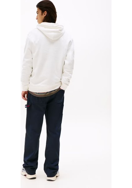 Erkek Logo Baskılı Kapüşonlu Sweatshirt – Ekru fiyatları