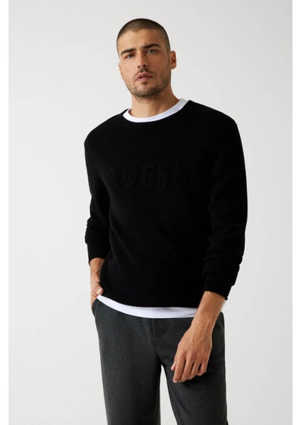 Erkek Liam Triko Kazak - Siyah