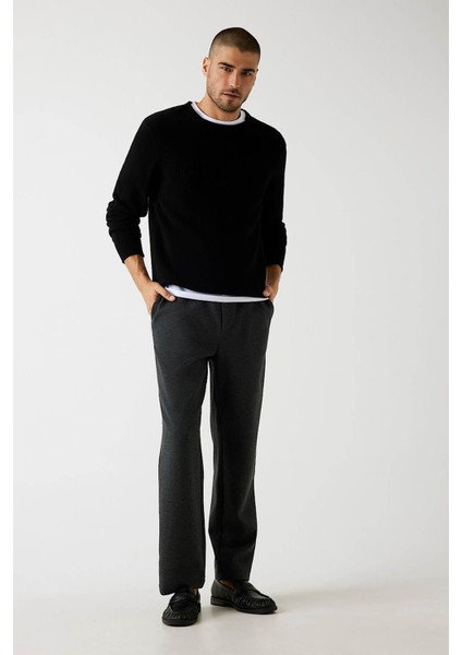 Erkek Liam Triko Kazak - Siyah fırsatları