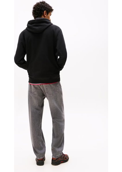 Erkek Logo Baskılı Kapüşonlu Sweatshirt – Siyah fiyatları