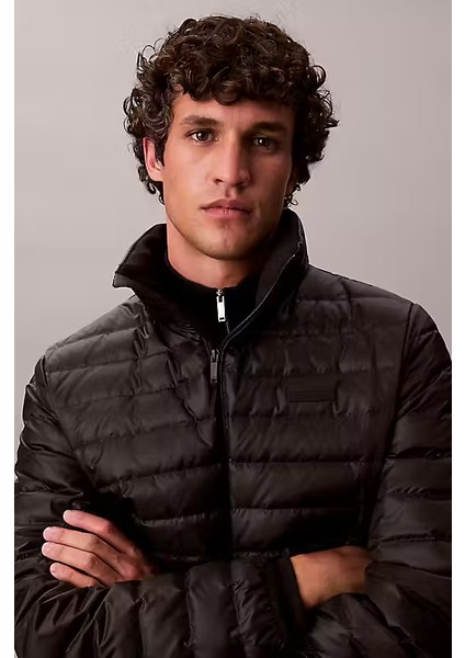 Erkek Regular Fit Kapitone Şişme Mont - Siyah fırsatları