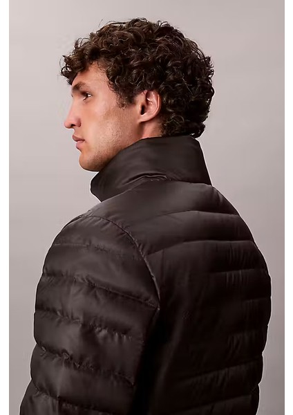 Erkek Regular Fit Kapitone Şişme Mont - Siyah indirimleri