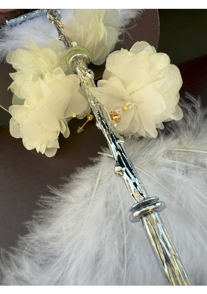 Tül Çiçekli Boncuklu Altın Kaplama Malzemeli Konsept Kararmaz Küpe Çift, Party, Özel Gün, Düğün indirimleri