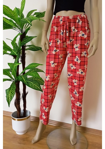 Milan Kadın Desenli Yumuşak Dokulu Esnek Pijama Altı