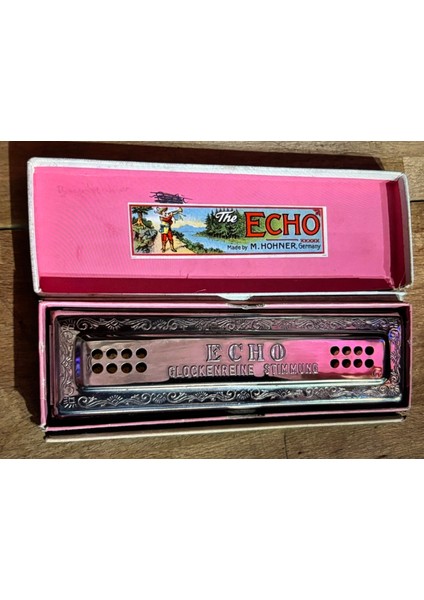 M. Hohner Echo Harp Alman Mızıka Kutusunda - Çalışır Durumda - 17 cm Uzunluğunda