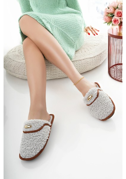 Kadın Ev Terliği Peluş Yıkanabilir Içi Yünlü Kürklü Terlik Misafir Çeyiz Bohça Gelin Terliği fırsatları