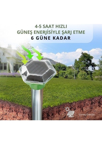 Güneş Enerjili Ultrasonik Kovucu – Kemirgen ve Sürüngenlere Karşı, 1000 M² Alanda Etkili