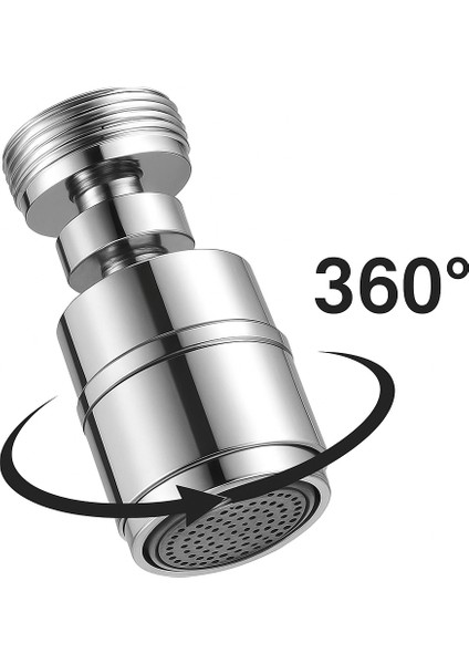 360° Döner Musluk Ucu Aparatı – Su Tasarruflu Perlatör, Mutfak Lavabo Batarya Ucu