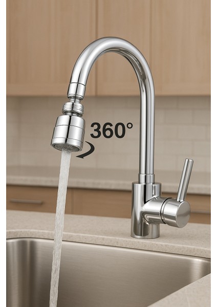 360° Döner Musluk Ucu Aparatı – Su Tasarruflu Perlatör, Mutfak Lavabo Batarya Ucu fiyatları