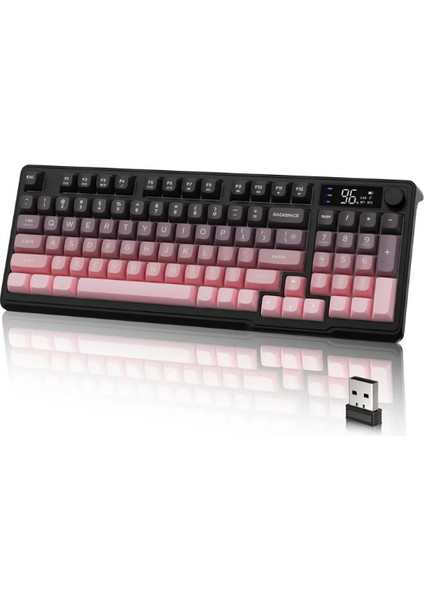 Gaming Oyuncu Klavye Freewolf M96 2.4g Bt5.0 Çift Bağlantılı Tft LED Ekranlı Reinbow Gaming Oyuncu Klavye M96 fiyatları