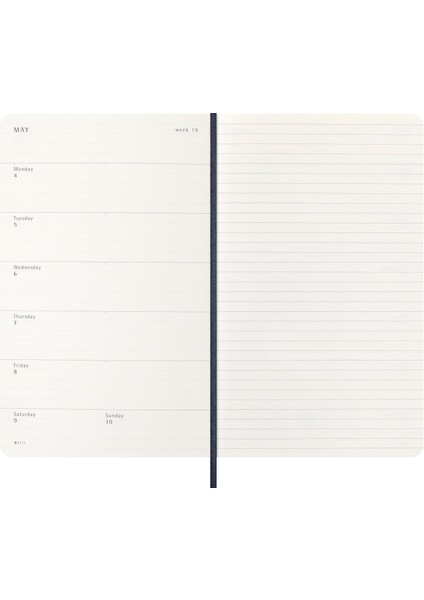 2026 12 Ay Haftalık Ajanda L Boy 13X21 Cm. Yumuşak Kapak Safir Mavi fırsatları