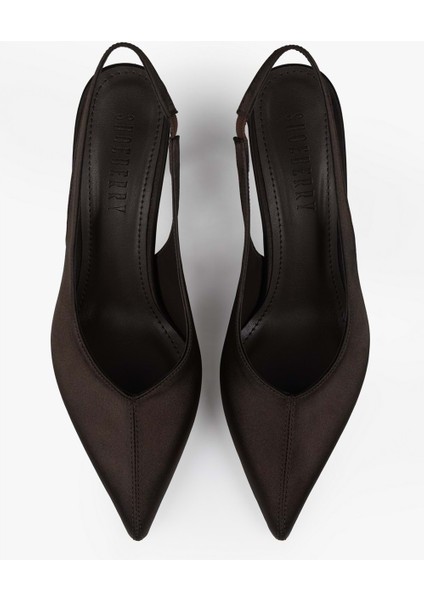 Kadın Avoria Kahve Saten Stiletto