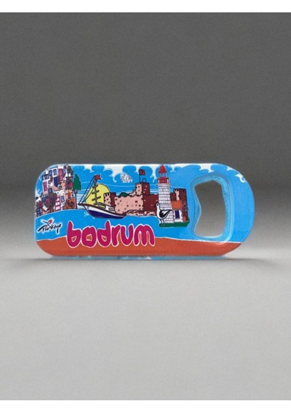 Bodrum Temalı Magnet Şişe Açacağı Buzdolabı Süsü Yeşil