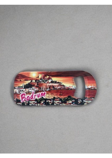 Bodrum Temalı Magnet Şişe Açacağı Buzdolabı Süsü Pembe