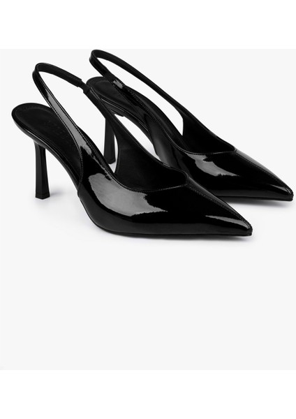 Kadın Avoria Siyah Rugan Stiletto
