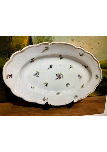 Meissen 1800 Ler Sonu Porselen Tabak 27 cm 17 cm Ölçülerinde modelleri