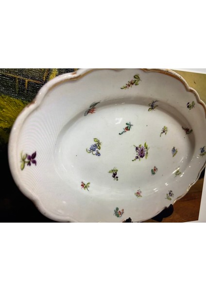 Meissen 1800 Ler Sonu Porselen Tabak 27 cm 17 cm Ölçülerinde fırsatları