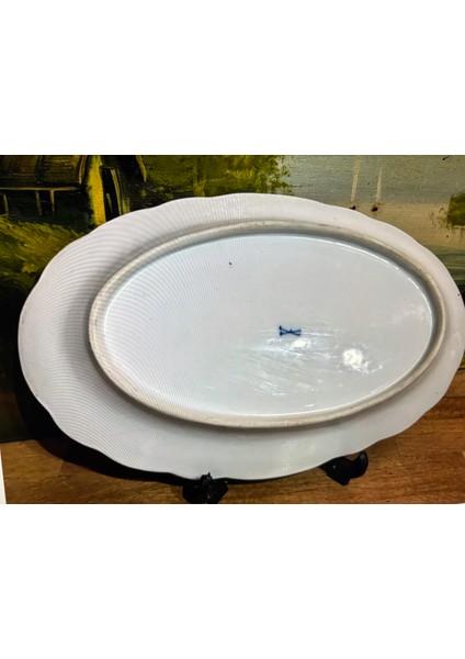 Meissen 1800 Ler Sonu Porselen Tabak 27 cm 17 cm Ölçülerinde indirimleri