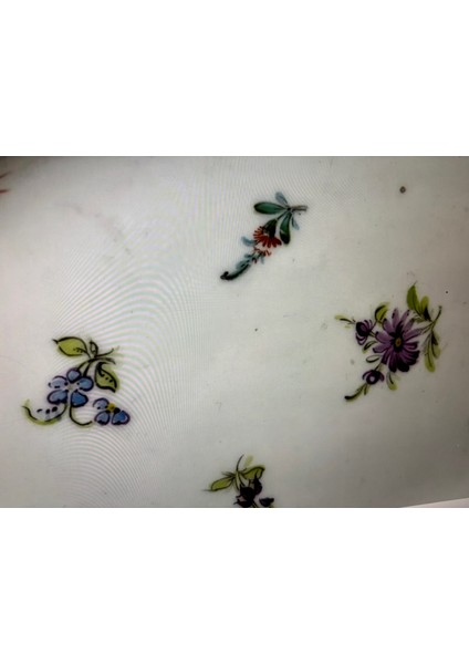Meissen 1800 Ler Sonu Porselen Tabak 27 cm 17 cm Ölçülerinde
