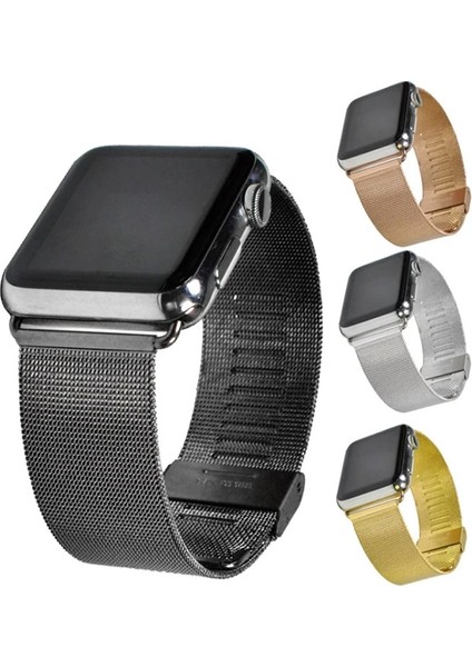 Ally Apple Watch Ultra 49MM 7-8 45MM 6-5-4 44MM Kayış Kordon Milano Metal Klasik 3-2-1 42MM-(5775)