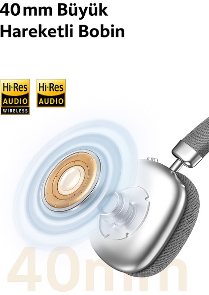 Kablosuz Kulaküstü Bluetooth Kulaklık Stereo-Mikrofon-Aux HK-034 modelleri