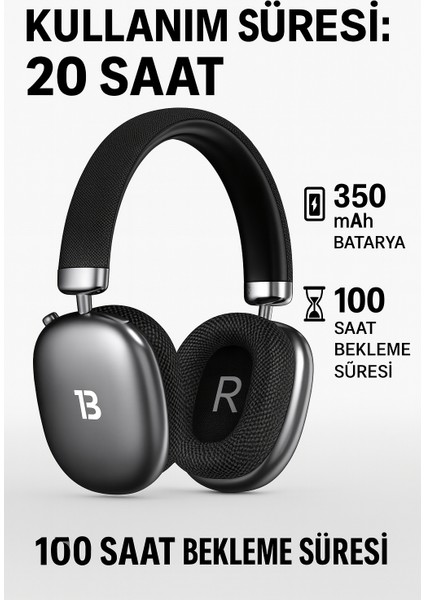 Kablosuz Kulaküstü Bluetooth Kulaklık Stereo-Mikrofon-Aux HK-034 fırsatları