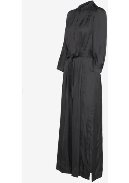 Zadig ve Voltaire Rıtchıl Siyah Uzun Elbise, Rayon Kumaş Klasik Siyah Uzun Elbise