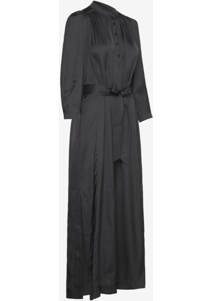 Zadig ve Voltaire Rıtchıl Siyah Uzun Elbise, Rayon Kumaş Klasik Siyah Uzun Elbise modelleri