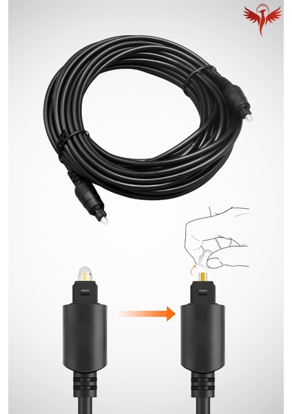 5 Metre Fiber Optik Ses Kablosu Premium Digital Optic Toslink 5mt fiyatları