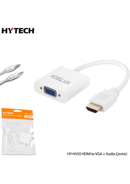 Hytech HY-HV35 HDMI to VGA + Audio Çevirici