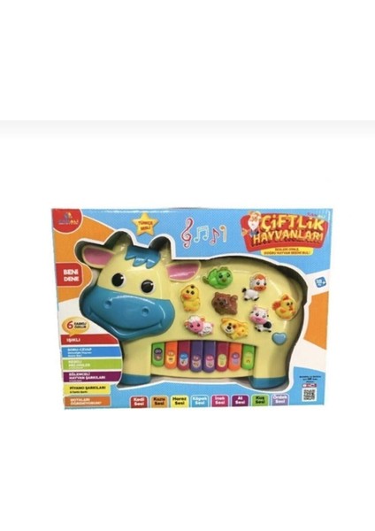 Türkçe Müzikli Inek Figürlü Piyano