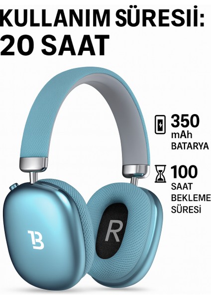 Kablosuz Kulaküstü Bluetooth Kulaklık Stereo-Mikrofon-Aux HK-034 fırsatları