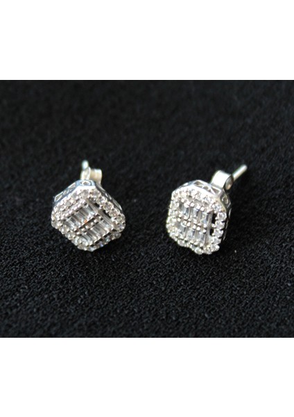 Baget Taşlı Gümüş Küpe fiyatları