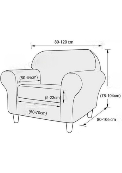 Streç Lastikli Esnek Yikanabilir Kare Desen Berjer Bir Kişilik Koltuk Örtüsü Koltuk Kılıfı (1 Adet) fiyatları