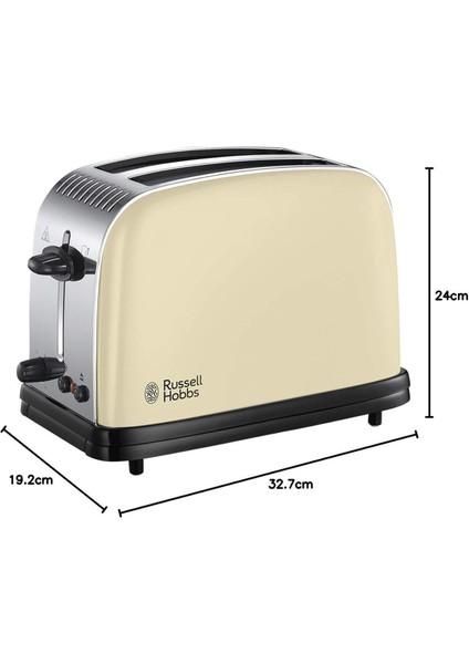 23334-56/RH Colour Plus 2 Dilim Ekmek Kızartma Makinesi - Krem fiyatları