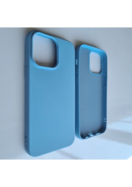 iPhone 14 Pro (6.1) ile Uyumlu Logosuz Lansman Içi Süet Silikon Kılıf
