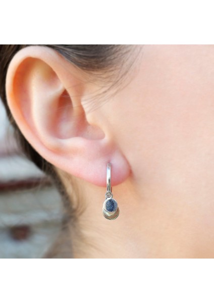 925 Ayar Gümüş Kadın Halka Küpe Sallantılı Yuvarlak Detaylı Şık Takı fiyatları