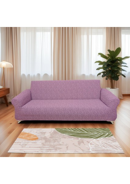 Jakarlı Ağaç Kabuğu 3kişilik Koltuk Örtüsü, Çekyat, Kanepe, Koltuk Kılıfı 1 Adet