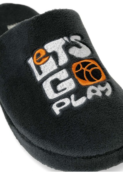 608080.M4PR Grı Erkek Ev Terliği