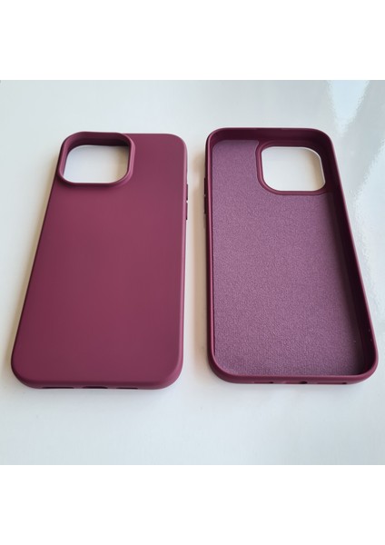 iPhone 14 Pro (6.1) ile Uyumlu Logosuz Lansman Içi Süet Silikon Kılıf modelleri