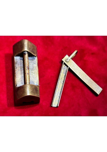 Antika Koleksiyonluk Kilit Çalışır Durumda - Anahtar Hariç 4 cm Boyunda