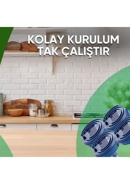 3 Modlu Çoklu Ultrasonik Kovucu – Sivrisinek, Pire, Fare, Hamam Böceği – 40 M² Alan
