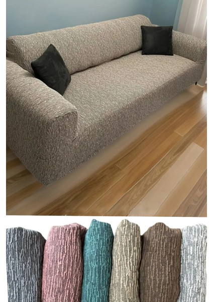 Jakarlı Ağaç Kabuğu 3kişilik Koltuk Örtüsü, Çekyat, Kanepe, Koltuk Kılıfı 1 Adet fiyatları